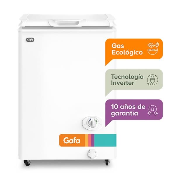 Freezer Gafa 117 Lts 1 Puerta Inverter Blanco (FGHI100BS)