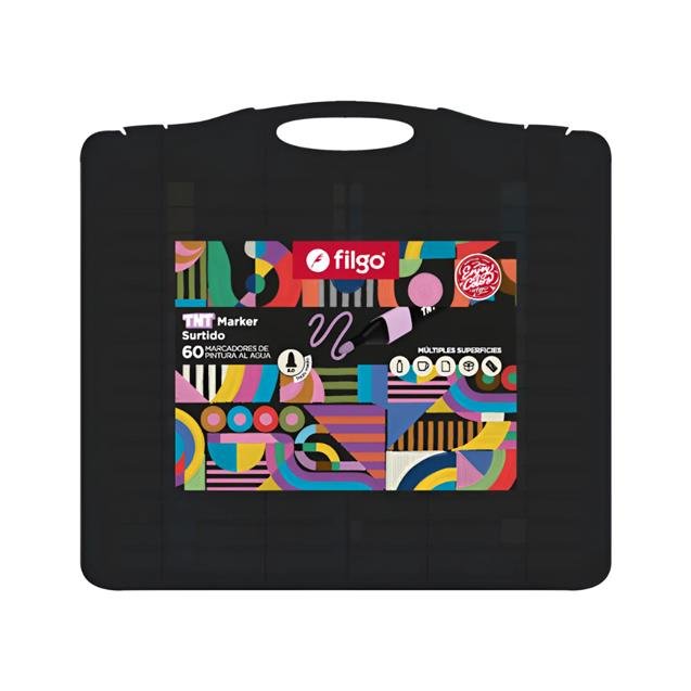 Valija Marcador Filgo Al Agua Tnt Pintura 3.0mm X 60 Unidades (7560)